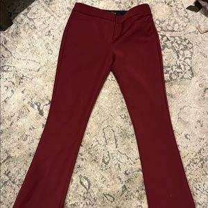 Express stretchy burgundy dress pants